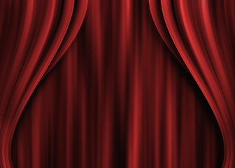 cortina de teatro abriendose, color rojo