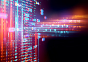Naklejka premium digital code number abstract technology background
