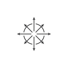 Fototapeta premium arrow, advertisement icon. Element of marketing and advertising icon for mobile concept and web apps. Thin line arrow, advertisement icon can be used for web and mobile