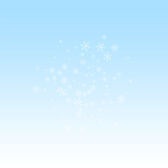 Sparse glowing snow Christmas background. Subtle f