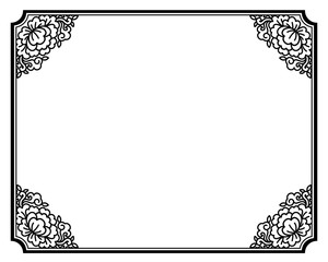 Chinese retro floral frame