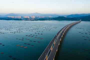 Top view of Shenzhen Bay Bridge