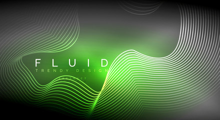 Digital flowing wave particles abstract background