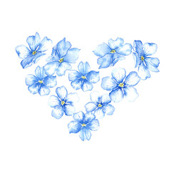 blue floral background with flowers