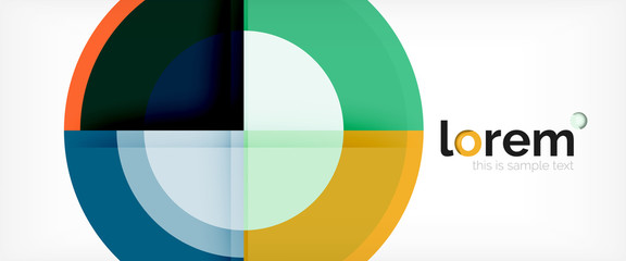 Obraz premium Okręgu abstrakcjonistyczny tło, geometryczny nowożytnego projekta szablon