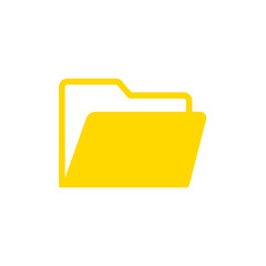 yellow open folder icon vector