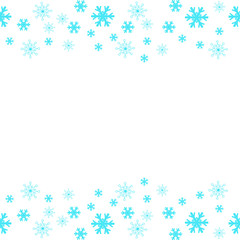 background snow flakes blue white