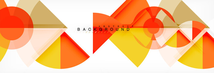 Trendy circles composition geometric background