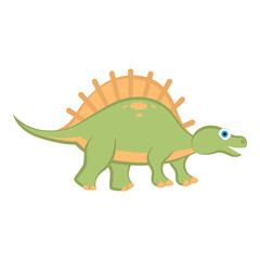 Cute dinosaur cartoon character. Vector illustration design
