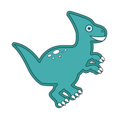 Cute dinosaur cartoon character. Vector illustration design
