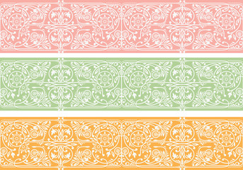 Floral Seamless Borders Collection