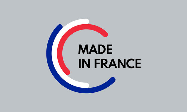 made in france, 3 colors arcs vector logo
