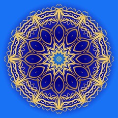 Vintage Invitation card with Mandala pattern. decorative elements. vector illustration. Anti-stress therapy pattern.