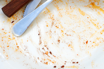 Dirty kitchen utensils