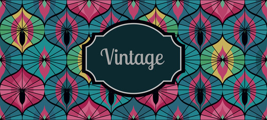 Retro pattern in oriental style.