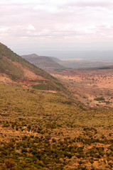 Kenya mountains on a cloudy day