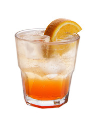 Cocktail Aperol Spritz on white background