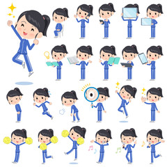 school girl Blue jersey_Action