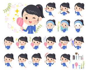 school girl Blue jersey_beauty