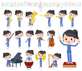 school girl Blue jersey_classic music