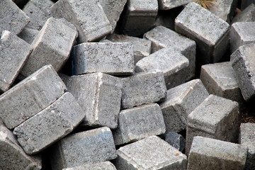 Stone bricks pile.
