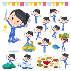 school girl Blue jersey_food festival