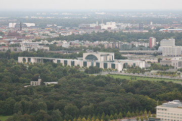 Fototapeta premium Luftaufnahme Bundeskanzleramt