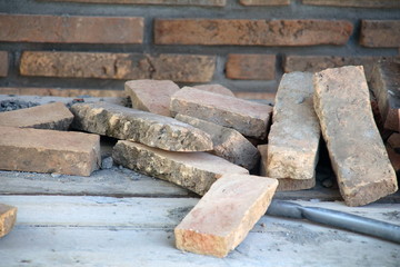 close up of bricks texture background detail 