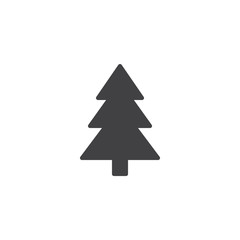 Fototapeta premium Xmas tree vector icon. filled flat sign for mobile concept and web design. Coniferous forest simple solid icon. Symbol, logo illustration. Pixel perfect vector graphics