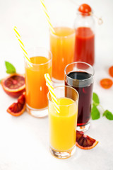 Various vegetable and fruit juice