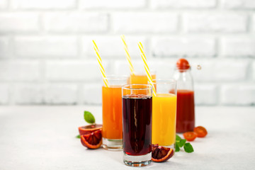 Various vegetable and fruit juice