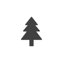 Christmas tree vector icon. filled flat sign for mobile concept and web design. Spruce tree simple solid icon. Symbol, logo illustration. Pixel perfect vector graphics