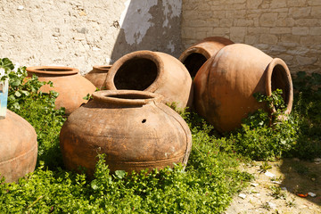 Old clay jugs