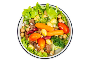 Top view  healthy food