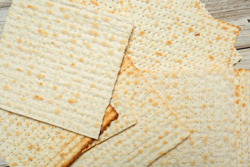 Jewish traditional Passover matzo bread