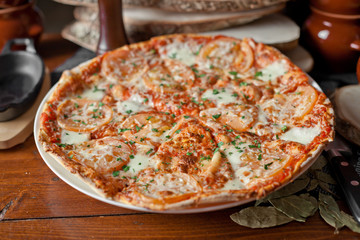 pizza on the table