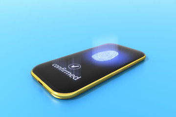 3d illusion smartphone finger print secured