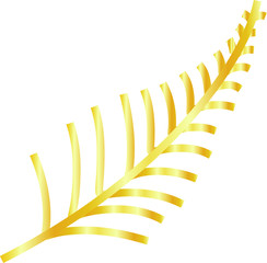 Winter Christmas leave Gold outline