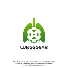 Lungs Gear logo designs vector, Lungs With Gear designs template logo