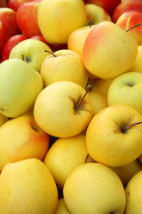 Naklejka na ściany i meble fresh apples on market
