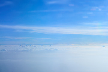 The blue sky and clouds. Make the best of tomorrow. Freedom in the life.