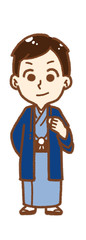 和装の男性
