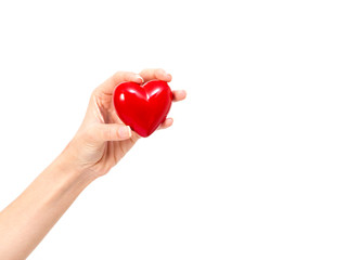 Obraz premium Hand holding red heart concept