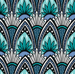 Cascading Mandala - Aqua 
