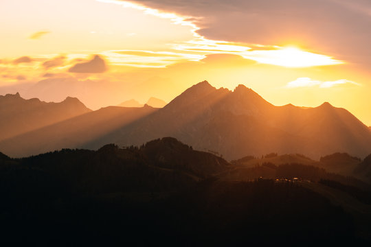 Sonnenuntergang - Flachau