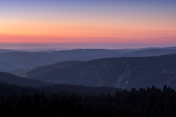morgendliches Panorama im oberen Vogtland