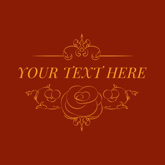 Vintage flourish ornament illustration