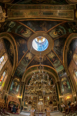 Obraz premium Inside of the Orthodox Church of Zlatari, Bucharest, Romania