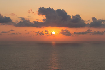 Sunset over the sea