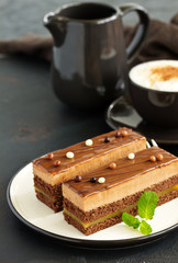 A piece of coffee cake
